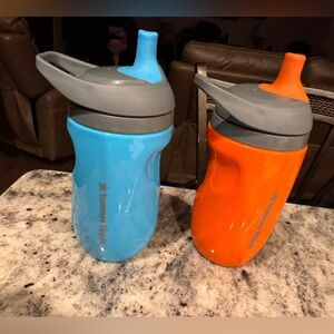Toddler Spill-Proof Sippy Cups - Blue & Orange LIKE NEW tommee tippee